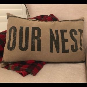 OUR NEST Throw pillow